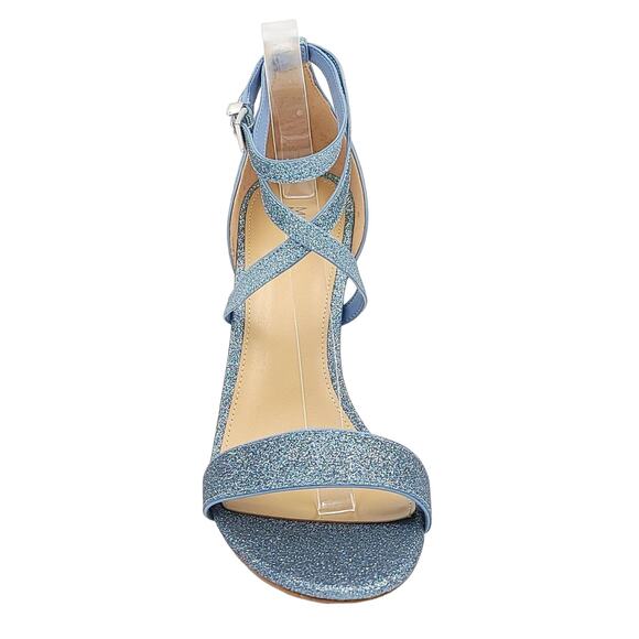 Michael Michael Kors Strappy Stiletto Evening Sandal Astrid Sz US 9.5M Navy Blue - Picture 4 of 6